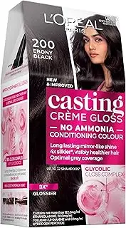 L'Oréal Paris Casting Crème Gloss Semi-Permanent Hair Colour - 200 Ebony Black (Ammonia Free)
