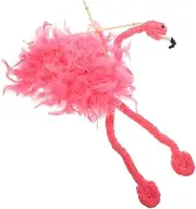 Toddmomy Flamingo Pull String Marionette Puppet Interactive Animal Hand for Storytelling Creative Role Play Decoration for Parties Living Rooms Holiday Occasions