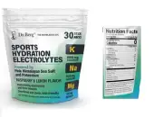 Dr Berg Sports Hydration Sea Salt Electrolytes Powder, Raspberry Lemon Flavor