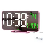 Alarm Digital Clock, 6.7in LED, Auto Dimming, Time/Date/Day/Temperature Displ...