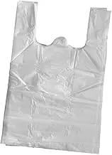 Eco-Conscious 200-Pack Biodegradable White Plastic Shopping Bags - Durable Carry Bags for Groceries & Retail