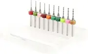 Carbide PCB Print Circuit Board Carbide Micro Drill Bits, 0.6mm/0.7mm/0.8mm/0.9mm/1mm/1.1mm/1.2mm/1.3mm/1.4mm/1.5mm (Pack of 10)