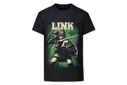 The Legend Of Zelda Unisex Adult Link T-Shirt (Black) - UTHE517