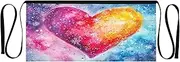 [Joitme] Glitter Hearts Galaxy Women Aprons for Cooking, Short Apron with Pockets, Women Aprons with Pockets, Glitter Hearts Galaxy