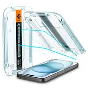 SPIGEN iPhone 16 / 15 Screen Protector, 6.1 2024 Genuine EZ Fit Tempered Glass 2PCS for Apple