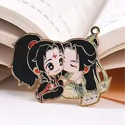 Mo Dao Zu Shi Anime Bookmark, Grandmaster of Demonic Cultivation Wei Wuxian Metal Hollowing Bookmark,Vintage Tassel Pagination Mark