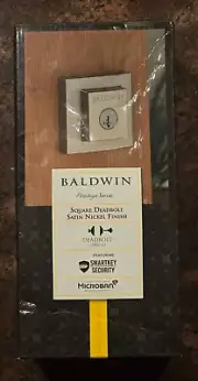 Baldwin 93800-013 Prestige Spyglass Square Deadbolt with SmartKey, Satin Nickel