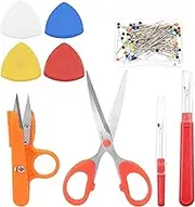 Swpeet 516Pcs Sewing Seam Ripper Tools Kit, 10Pcs Professional Tailor's Chalk, 4Pcs Seam Ripper, 500Pcs Quilting Sewing Pins and Scissor with Thread Snipper Assortment Kit for Sewing