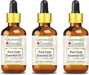 Greenwood Essential Pure Cade Essential Oil (Juniperus oxycedrus) with Glass Dropper Steam Distilled for Personal Care (Pack of Three) 100ml X 3 (10oz)