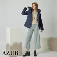 在飛比找momo購物網優惠-【AZUR】特殊抓線剪裁寬褲
