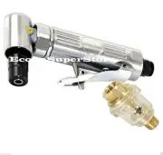 90 Degree 1/4" Angle Air Die Grinder Pneumatic Angle Grinder W/ Mini Oiler