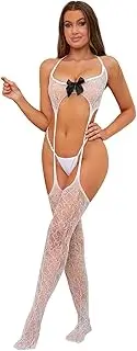 [Generic] Plus Size Lingerie for Women 5X Garter Belt Stockings and Panty Plus Size Peignoir Set Cotton