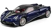 Scale Finished Model Car 1:18 Scale for Pagani Huayra Dinastia Die-cast Metal Car Model Simulation Miniature Vehicle Decoration Collector Die-cast Vehicle(Blue)