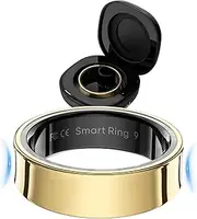 findtime Smart Ring Men Women Smart Ring Android Fitness Ring Pedometer Heart Rate Blood Oxygen Sleep Tracker Activity Trackers for Sports Time, Distance, Calories Compatible with Android iOS,GD9