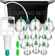 Shishuyu Cupping Set, 12 Massage Cups，Cupping Therapy Sets Massage Back, Chinese Cupping kit with Vacuum Pump - Massage Cupping Cup for Massage Therapists–Improve Your Health & Wellness