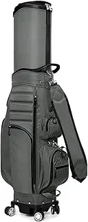 Golf Bag, Portable Golf Bag for Men & Women, Retractable Golf Club Cart Bag with Wheels, Easy to Carry