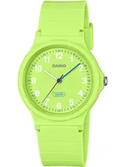 Casio Timeless Collection Pop Bio Resin Strap Green LQ-24B-3BEF Green Plastic Womens Watch