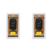 2x Tosca Secure Travel Luggage Suitcase Bag Strap Clip With TSA Lock Yellow