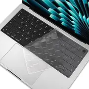 Keyboard Cover Skin for 2025 MacBook Air with M4 Chip 15.3" 13.6 inches Model A3241 A3240 UK/EU Layout Laptop Keyboard Protector Accessory (Transparent TPU)