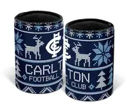 Carlton Blues AFL Christmas Xmas Can Cooler Stubby Holder