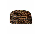 Dolce & Gabbana Brown Leopard Fur Women Bucket Hat