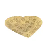 Willow & Silk Handmade 17.5cm Metal Pressed Heart Flower Table/Shelf/Decor Bowl