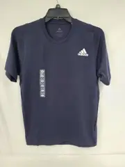 NWT Men's Adidas Logo Climalite Freelift Size S Athletic T-Shirt Navy Blue