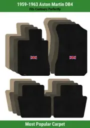 Lloyd Ultimat Front & Rear Mats for '59-63 Aston Martin DB4 w/British Flag