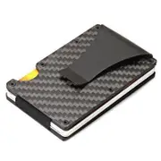 Wallets Fashion Carbon Fiber Card Bag Black