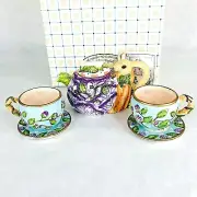 New Bunny Rabbit Teapot Teaset Child Silvestri Whispering Garden Collection Cups
