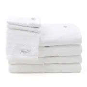 Rivet Bath Towel, Set of 7 (White)