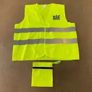 Hit Wear Adult One Size High Viz Yellow DOXA Logo Safety Pull Away Vest New