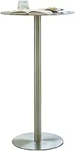 High Top Bar Table Height Counter Cocktail Table for Home, Office, Dining Room and Kitchen Bistro Coffee Table Metal End Table | Stainless Steel(50x105cm/1.6x3.4ft)