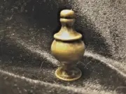 ANTIQUED BRASS FINISH CLASSIC LAMP FINIAL / old antique shade lampshade