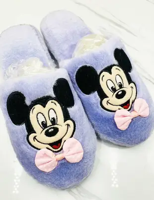 【震撼精品百貨】Micky Mouse_米奇/米妮~日本Disney迪士尼 米奇絨毛室內拖鞋-紫*10545