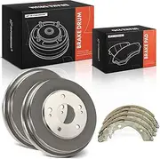 A-Premium Brake Drum and Brake Shoe Assembly Replacement for Honda Civic 2006-2015 Fit Accord CR-V, 268.2mmRear Drum, A Set of 2