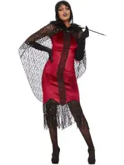 Deluxe Vampire Flapper Costume, Red