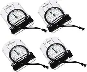 4pcs Outdoor Compass Hiking Survival Tool Compass Adornment Pocket Compass Small Compass Portable Compass Keychain Compass Map Compass Navigation Compass for Outdoor Acrylic