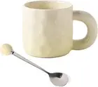 TREEWOO Creative Gradient Macaroon Color Ceramic Handmade Coffee Mug with Chubby