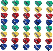 TEHAUX 40pcs Boys and Girls Pencil Sharpeners Manual Pencil Sharpeners for School Mini Abs Metal