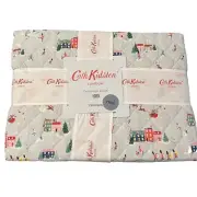 NEW Cath Kidston TWIN Quilt Blanket in Snow Day Duck Egg Christmas Winter