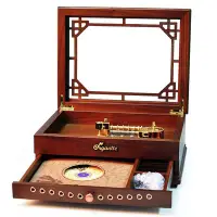 在飛比找Yahoo奇摩拍賣-7-11運費0元優惠優惠-20音唱盤 胡桃木質唱盤式音樂盒唱片八音盒生日禮物木質工藝品