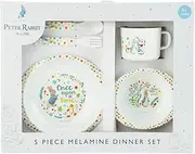 BEATRIX POTTER 5pc Dinner Set: Classic Peter Rabbit