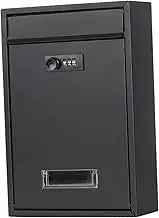 Large Vintage Mount Mailbox with Lock Letterbox Drop Box Iron for Front Door Outdoor Townhouse Loading Newspaper Office
