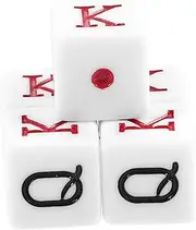 HOOTNEE Portable Dice and Chips Set 5pcs Poker Dices Direction Color Child Great for Parties and Gatherings