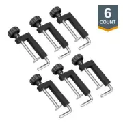 POWERTEC Universal Fence Clamp, Durable, Extruded Aluminum Hand Tool, 6-Pieces