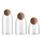 Glass Storage Container Pantry Food Storage Jar for Oats Cereal Coffee Beans