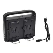 For Sony 14.4V/14.8V V-Mount Battery BP-4CH 4-Channel Battery Charger AC Adapter