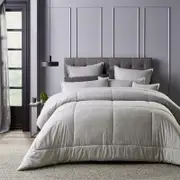 Maynard Comforter Grey Super King Bed With Pillowcase
