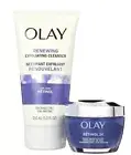 Olay Duo Pack Smoother, Brighter Skin in 1 Night -Night Moisturizer, Cleanser -